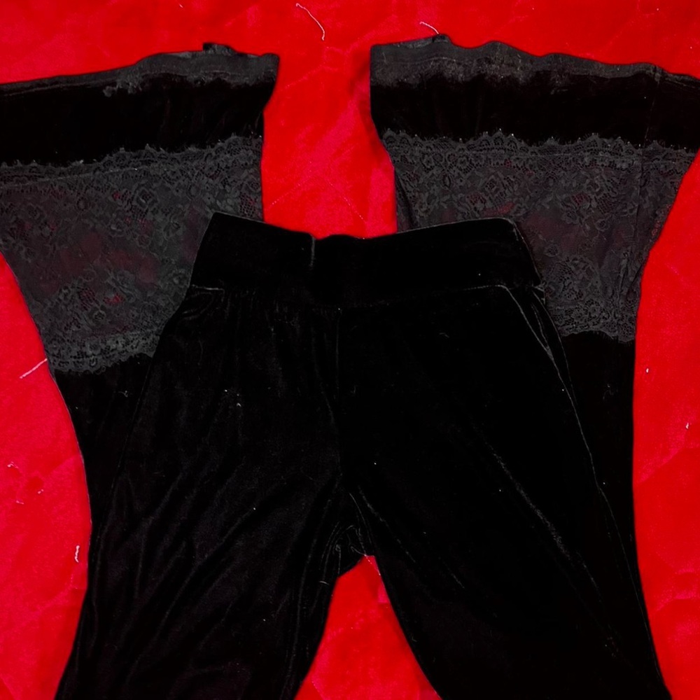 KILLSTAR black velvet bell bottoms